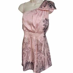 Motherhood Maternity blush pink one shoulder sleeveless blouse tank top large